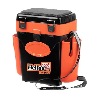 Ящик зимний HELIOS FishBox с карманами 10л оранжевый /кор.4шт/432540