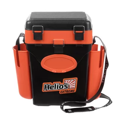 Ящик зимний HELIOS FishBox с карманами 10л оранжевый /кор.4шт/
