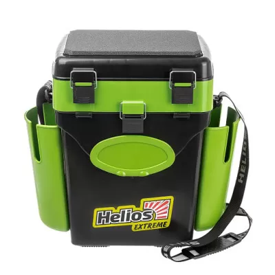 Ящик зимний HELIOS FishBox с карманами 10л зеленый /кор.4шт/