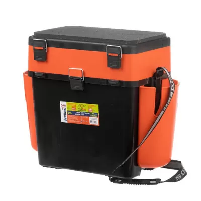 Ящик зимний HELIOS FishBox с карманами 19л оранжевый /кор.4шт/409672