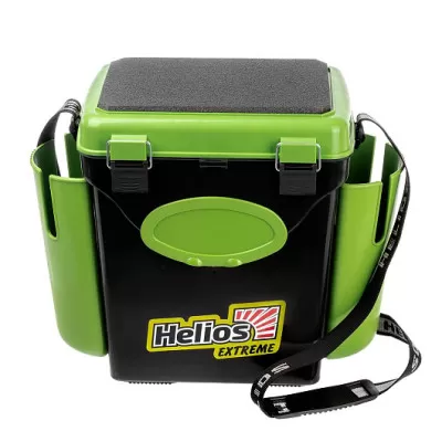 Ящик зимний односекционный HELIOS FishBox с карманами 10л зеленый /кор.6шт/