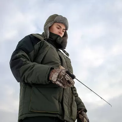 Перчатки утепленные HUNTER КМФ, цв. Лес р.L (HS-HY-D09-L) Helios