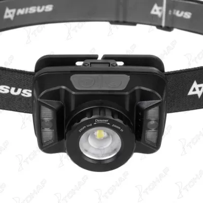 Фонарь NISUS налобный сенсорный 380 LM, IP44, USB (N-FN-HL18) 