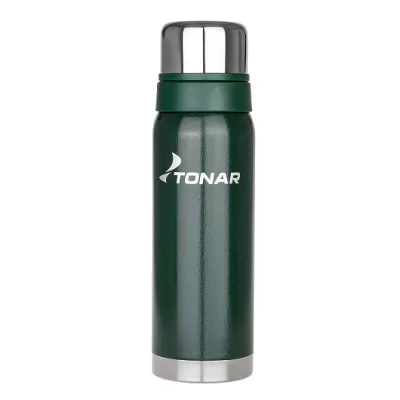 Термос (HS.TM-056-G) 750ML с ситечком зеленый (2 крышки-кружки) TONAR447501
