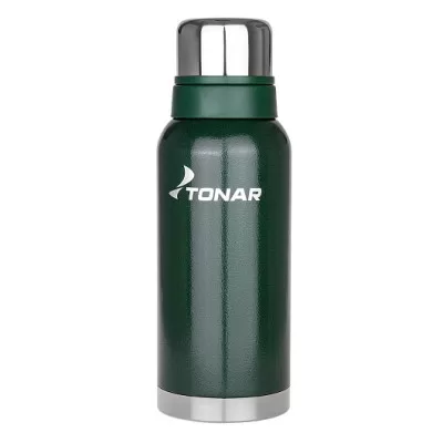 Термос (HS.TM-057-G) 1000ML с ситечком зеленый (2 крышки-кружки) TONAR447502