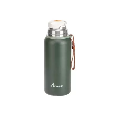 Термос (T-KD-7030-0.7) 700ML хаки (пробка-ситечко, крышка-кружка, ремешок) TONAR