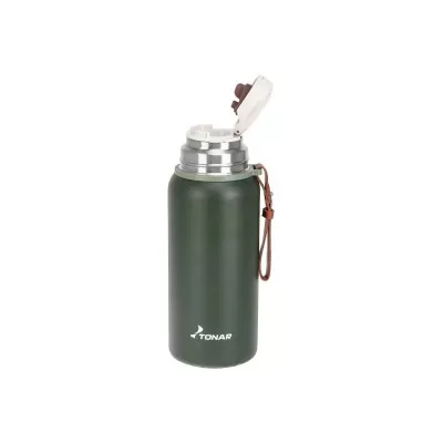 Термос (T-KD-7030-0.7) 700ML хаки (пробка-ситечко, крышка-кружка, ремешок) TONAR