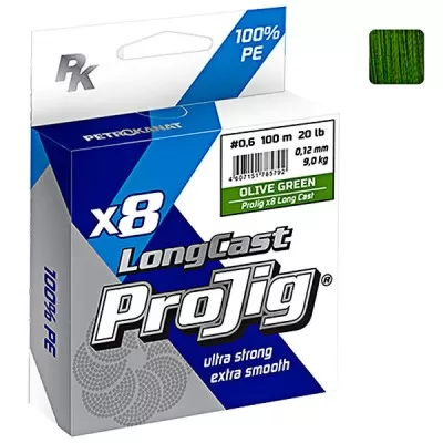 Плетенка LONG CAST X8 100м (зеленая, желтая)