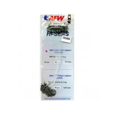 Поводок AFW флюорокарбон 0,45 (диаметр) 23 см 50шт.447736