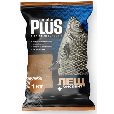 Прикормка Amatar PLUS Лещ Бисквит 1кг449039