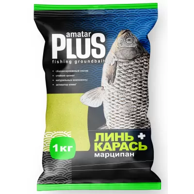 Прикормка Amatar PLUS Линь-Карась Марципан 1кг449041