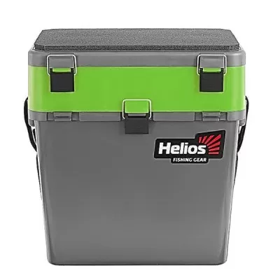 Ящик зимний HELIOS  серый/салатовый (HS-IB-19-GG) /кор.6шт/