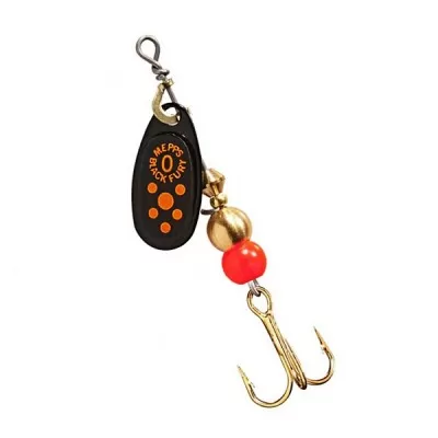 Блесна Mepps Black Fury Mouche Orange (с мушкой) серебро №0 (2.5гр)