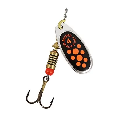 Блесна Mepps Black Fury Orange (красные точки) серебро №4 (8.0гр)