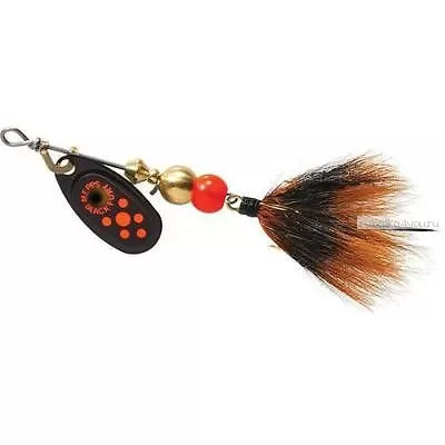Блесна Mepps Black Fury Mouche Orange (с мушкой) черная №0 (2.5гр)