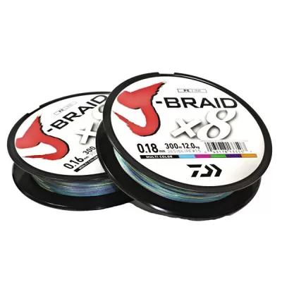 Леска плетеная DAIWA "J-Braid X8" мультиколор 0.16мм/150м434078