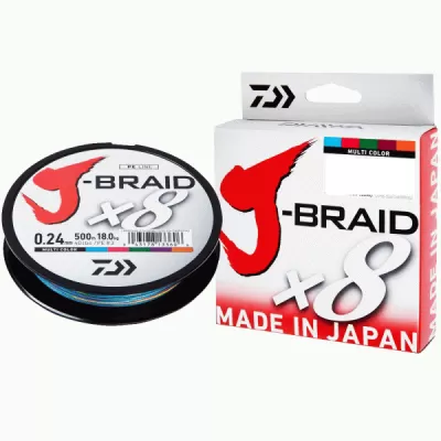Леска плетеная DAIWA "J-Braid X8" мультиколор 0.06мм/150м408021