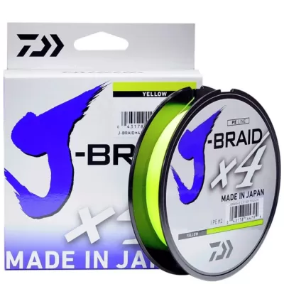 Леска плетеная DAIWA "J-Braid X4" 0,07мм 270 (желтая)