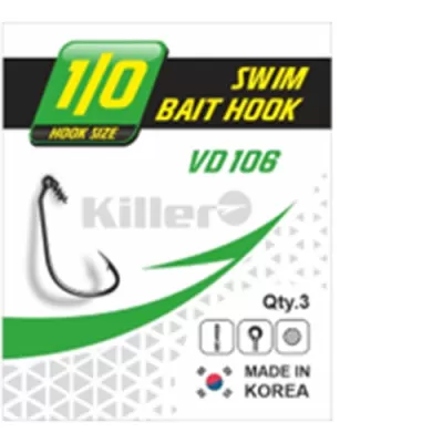Крючок офсетный Swim bait hook №1/0446787