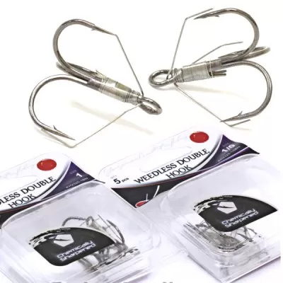 Крючок KOI "WEEDLESS TREBLE HOOK ", размер 1 (INT), цвет BN, тройник незацепляйка (5 шт.)432138