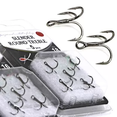 Крючок KOI "SLENDER ROUND TREBLE", размер 14 (INT), цвет BN, тройник (5 шт.)433650