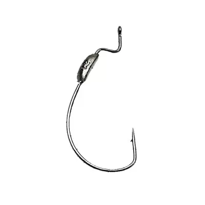 Крючок KOI "WEIGHT HOOK", размер 1/0 (INT), вес 0,5 г, цвет BN, офсетный (10 шт.)432139
