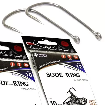 Крючок KOI "SODE-RING", размер 6 (INT)/10 (AS), цвет BN (10 шт.)