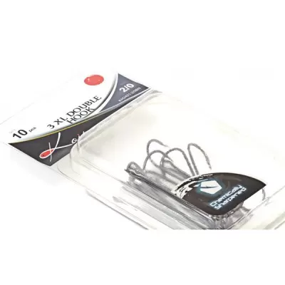Крючок KOI "3 XL DOUBLE HOOK", размер 3/0 (INT), цвет BN, двойник (10 шт.)