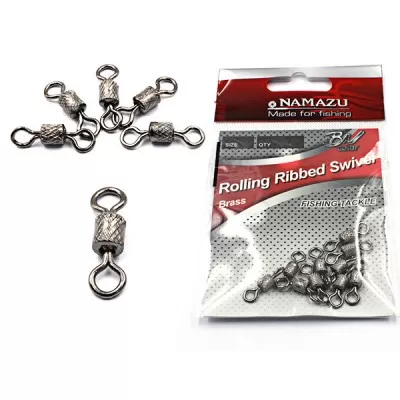 Вертлюг тройной Namazu TRIPPLE SWIVEL, латунь, цв. BN, р. 12 х 14, test-10 кг (уп.10 шт)435104