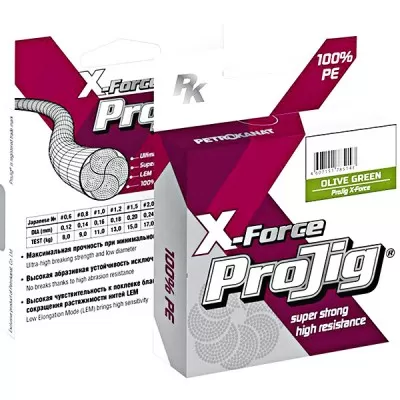 Шнур ProJig X-Force 150 м, 0,10 мм, 6,0 кг, хаки437178