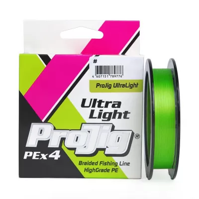 Шнур ProJig UltraLight 0,05 мм, 2,2 кг,  100 м, светло-зеленый447369