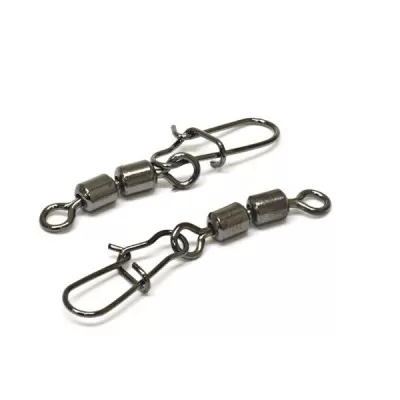 Вертлюг двойн. с заст. Namazu HS 2X ROLLING SWIVELS WITH NICE SNAP, цв. BN, р. 6, test-12кг(уп.10шт)