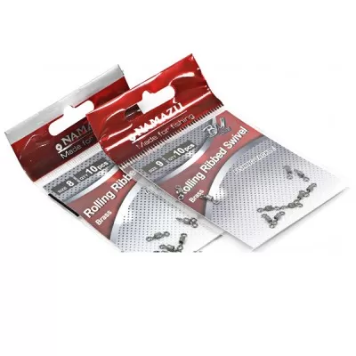 Вертлюг Namazu ROLLING RIBBED SWIVEL, латунь, цв. BN, р. 9, test-6 кг (уп.10 шт)