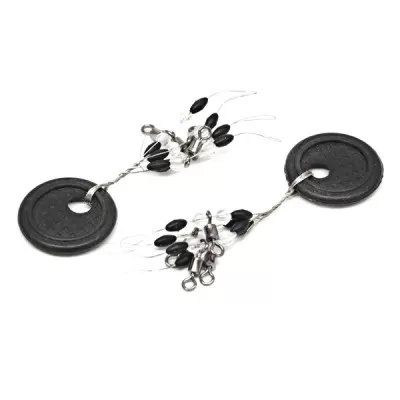 Стопор с вертлюгом Namazu ROLLING SWIVEL PEARL BEADS AND OLIVE RUBBER STOPPER , р. L (уп.4 шт)411324