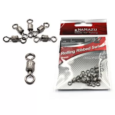 Вертлюг тройной Namazu TRIPPLE SWIVEL, латунь, цв. BN, р. 8 х 10, test-15 кг (уп.10 шт)432580
