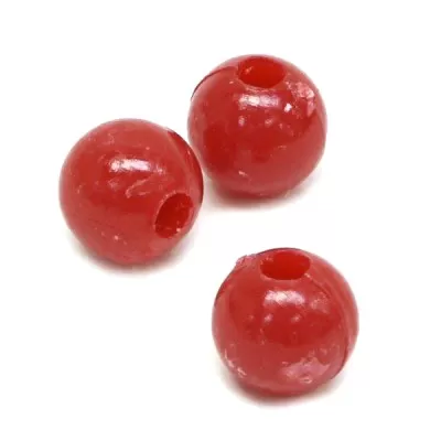 Бусина фидерная Namazu, PVC, d-6, красная, 20 шт. (в уп.10)