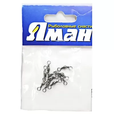 Вертлюг ЯМАН Barrel Swivel,  размер 10, цвет BN,  на блистере (уп.10шт)