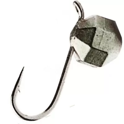 Мормышка с ушком Шар граненка крупная никель 3.0мм (0,3 г)