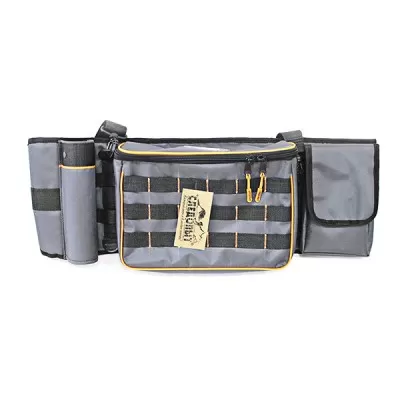 Сумка рыб. поясная "СЛЕДОПЫТ" Fishing Belt Bag, 74х22х10 см, цв. серый + 2 коробки/PF-FBB-L20G431679