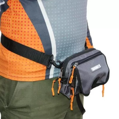 Сумка рыб. "СЛЕДОПЫТ" Street Fishing MultiLock S-Pouch, 13,5х22х8 см, цв. серый/PF-BBK-08