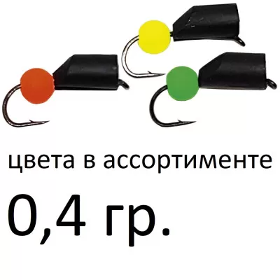 Мормышка столбик черный с неоновой бусиной 1.5мм (0.2гр) арт.54.1447769