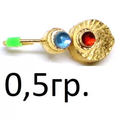 Мормышка муравей плоский золото со стразой 3.0мм (0.6гр) арт.98447806