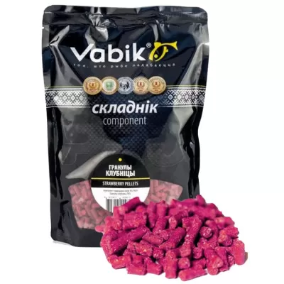 Компонент прикормки Vabik BIG PACK 750г Гранулы клубника 445072