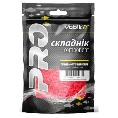 Компонент прикормки Vabik Печиво флуо 150г красное 434099