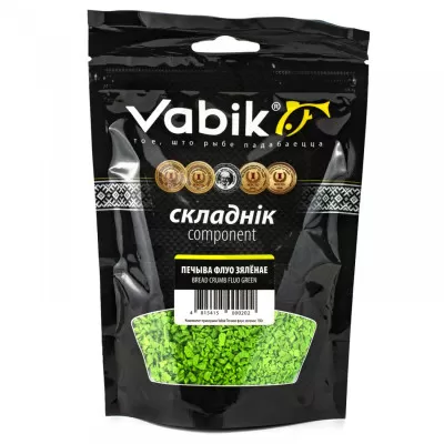 Компонент прикормки Vabik BIG PACK Печиво 750г флуо зеленое 448139