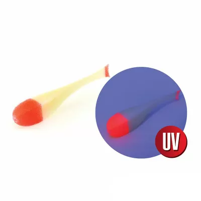 Поролоновая рыбка ЯМАН с силиконовой вставкой, р. 120 мм, цвет 15 UV (уп. 5 шт.)431663