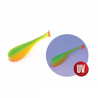 Поролоновая рыбка ЯМАН с силиконовой вставкой, р. 120 мм, цвет 21 UV (уп. 5 шт.)431665